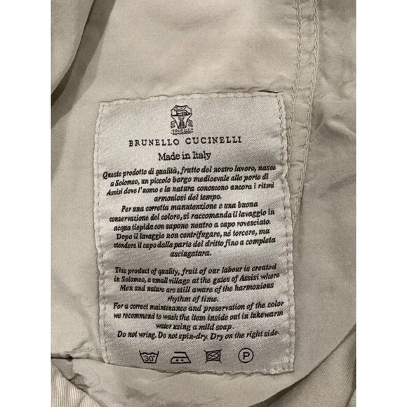 Brunello Cucinelli Womens Size 12 Flat Zip Wide Leg Dress Pants Tan High Rise